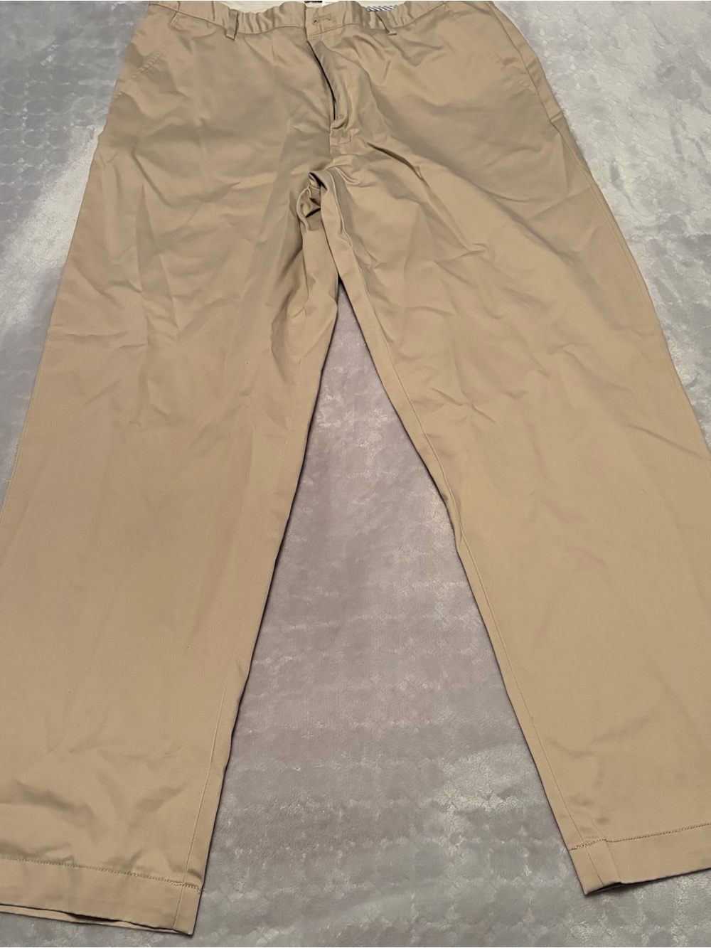 Chaps Men's Khaki Flat-Front Chinos - Tan